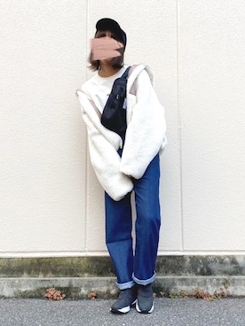 「ZOZOでしか買えない」｜「アイテム（ブルゾン）」を使った、macha＊さん（レディース・159cm）の秋コーディネート