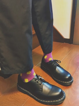 「靴下チラ見せ」｜「アイテム（ブーツ）」を使った、なおさん（メンズ・163cm）の秋コーディネート