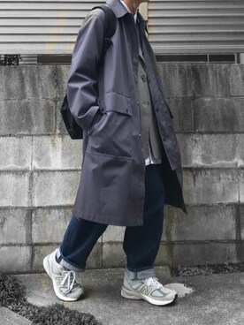 「u170」｜「アイテム（その他アウター）」を使った、てぃーさん（メンズ・166cm）の冬コーディネート
