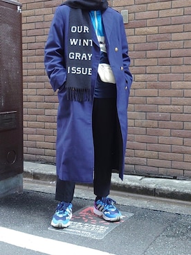 「A.P.C.（アーペーセー）のアイテム（スラックス）」を使った、てぃーさん（メンズ・166cm）の春コーディネート