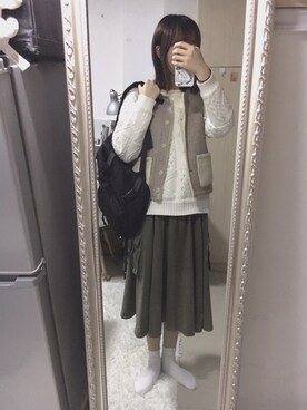 「TYAKASHAのアイテム（バッグ）」を使った、ちはやさん（レディース・166cm）の春コーディネート