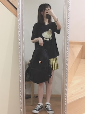 「TYAKASHAのアイテム（バッグ）」を使った、ちはやさん（レディース・166cm）の夏コーディネート