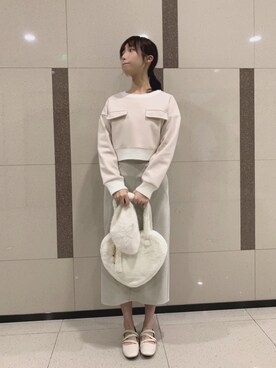 「cache cache（カシュ カシュ）のアイテム（トップス）」を使った、ちはやさん（レディース・166cm）の冬コーディネート