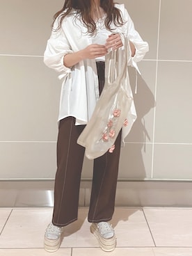 「アラサー」｜okamu🍦骨格ストレートさん（レディース・159cm）の春コーディネート