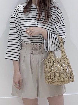 okamu🍦骨格ストレートさん（レディース・159cm）の夏コーディネート