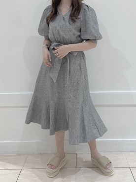 「カシュクール」｜okamu🍦骨格ストレートさん（レディース・159cm）の夏コーディネート