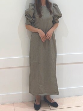 「袖ボリューム」｜「アイテム（バレエシューズ）」を使った、okamu🍦骨格ストレートさん（レディース・159cm）の夏コーディネート