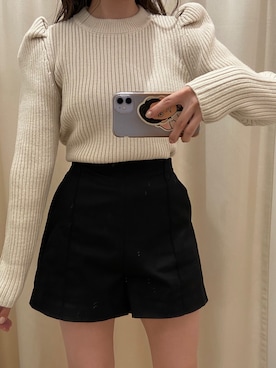 「リブニット」｜okamu🍦骨格ストレートさん（レディース・160cm）の秋コーディネート