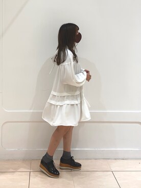 「厚底」｜「アイテム（その他シューズ）」を使った、okamu🍦骨格ストレートさん（レディース・160cm）の冬コーディネート