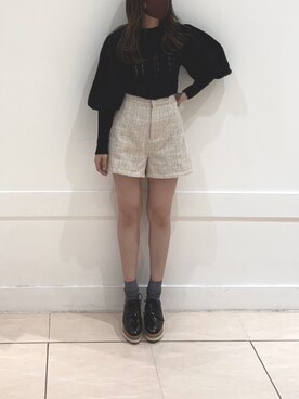 「ショーパン」｜「アイテム（その他シューズ）」を使った、okamu🍦骨格ストレートさん（レディース・160cm）の冬コーディネート