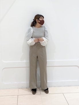 okamu🍦骨格ストレートさん（レディース・160cm）の冬コーディネート