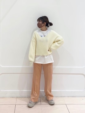 okamu🍦骨格ストレートさん（レディース・160cm）の冬コーディネート
