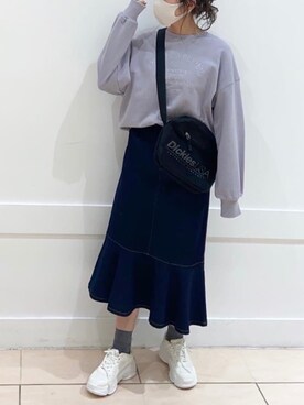 okamu🍦骨格ストレートさん（レディース・160cm）の冬コーディネート