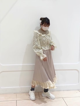 okamu🍦骨格ストレートさん（レディース・160cm）の冬コーディネート