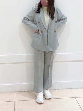 okamu🍦骨格ストレートさん（レディース・160cm）の冬コーディネート