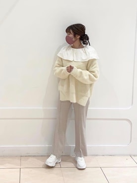 okamu🍦骨格ストレートさん（レディース・160cm）の冬コーディネート