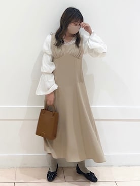 okamu🍦骨格ストレートさん(レディース・159cm)の春コーディネート