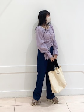 okamu🍦骨格ストレートさん（レディース・159cm）の春コーディネート