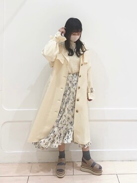 okamu🍦骨格ストレートさん(レディース・159cm)の春コーディネート