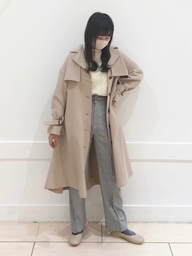 okamu🍦骨格ストレートさん(レディース・159cm)の春コーディネート