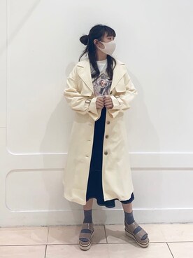 okamu🍦骨格ストレートさん(レディース・159cm)の春コーディネート