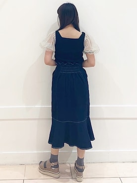 okamu🍦骨格ストレートさん（レディース・159cm）の春コーディネート