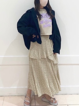 okamu🍦骨格ストレートさん(レディース・159cm)の春コーディネート