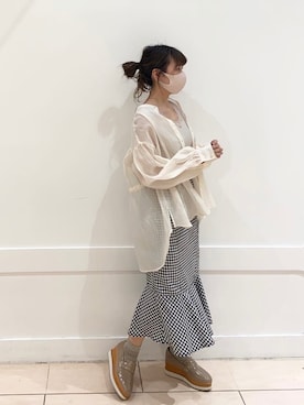 okamu🍦骨格ストレートさん（レディース・159cm）の春コーディネート