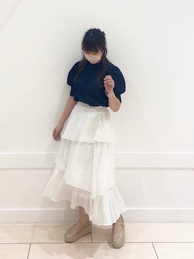 okamu🍦骨格ストレートさん（レディース・159cm）の春コーディネート