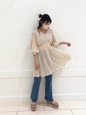 okamu🍦骨格ストレートさん(レディース・159cm)の春コーディネート
