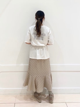 okamu🍦骨格ストレートさん（レディース・159cm）の春コーディネート