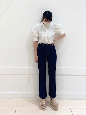 okamu🍦骨格ストレートさん(レディース・159cm)の春コーディネート