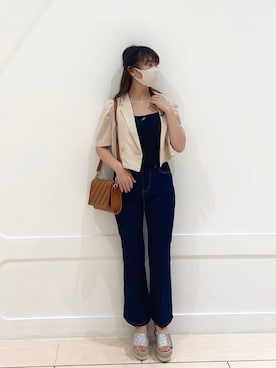 okamu🍦骨格ストレートさん(レディース・159cm)の春コーディネート