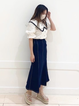 okamu🍦骨格ストレートさん（レディース・159cm）の春コーディネート