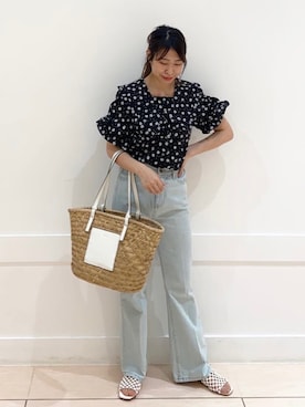 okamu🍦骨格ストレートさん（レディース・159cm）の春コーディネート