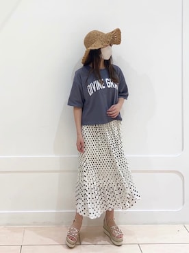 okamu🍦骨格ストレートさん(レディース・159cm)の春コーディネート
