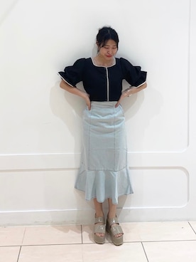 okamu🍦骨格ストレートさん（レディース・159cm）の夏コーディネート