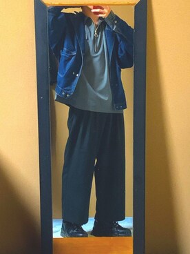 「neos（ネオス）のアイテム（デニムジャケット）」を使った、ゆろろろさん（メンズ・175cm）の春コーディネート