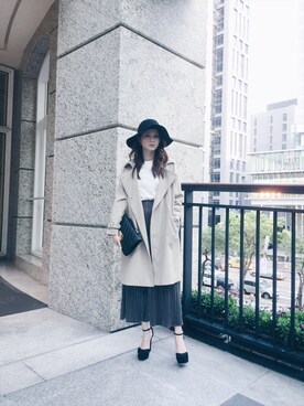 「ALDO（アルド）のアイテム（ハット）」を使った、Abbyさん（レディース・159cm）の春コーディネート