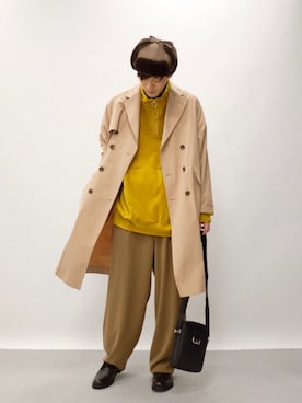 「秋のブラウンスタイル」｜「アイテム（トレンチコート）」を使った、nissy_HAREさん（メンズ・180cm）の秋コーディネート