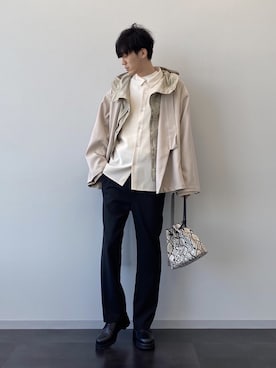 KAKUSODEリバーシブルフードブルゾン(HARE)を使った人気ファッション 