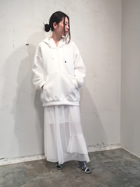 「メッシュスカート」｜massyさん（レディース・158cm）の冬コーディネート