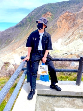 「carhartt」｜「アイテム（スラックス）」を使った、Yukさん（メンズ・173cm）の秋コーディネート