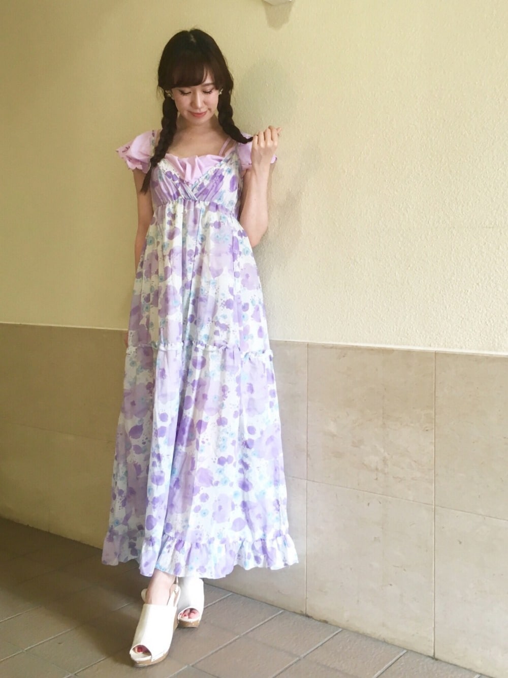 「海、ootd、水着、Rirandture、シュープリームララ(Supreme.La.La.)、fashion、Cute、GU」｜「Supreme.La.La.の【Cancam/ViVi/Ray】オフショルダー3点セットビキニ（水着、パープル系）」を使った、yukoさん（レディース・165cm）の冬コーディネートの1枚目の写真