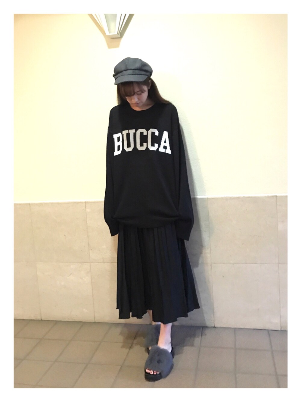 yukoさんの「【BUCCA44】BUCCAロゴクルーネックニット（BUCCA 44）」を使ったコーディネート