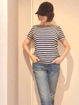「OZOC（オゾック）のアイテム（キャップ）」を使った、shihoさん（レディース・166cm）の夏コーディネート