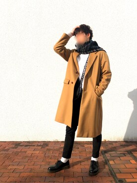 「MARBLES（マーブルズ）のアイテム（バッグ）」を使った、kazukiiiiさん（メンズ・179cm）の冬コーディネート