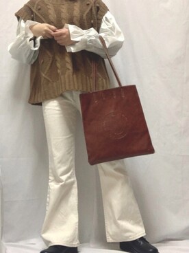 「FRP（エフアールピー）のアイテム」を使った、saya.さん（レディース・150cm）の春コーディネート