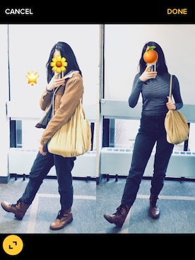 「BDG（ビーディージー）のアイテム（パンツ）」を使った、阿漆さん（レディース・170cm）の冬コーディネート