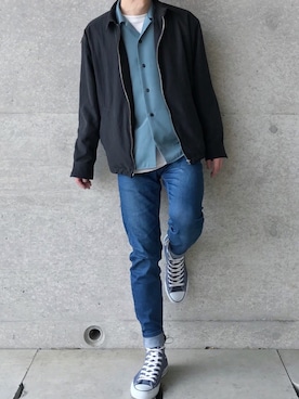 「ハイカット」｜「アイテム（ブルゾン）」を使った、ko-skさん（メンズ・175cm）の春コーディネート